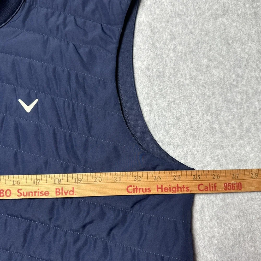 Callaway Quilted Full Zip Puffer Golf  Vest Men's Size XL Navy Blue NWT